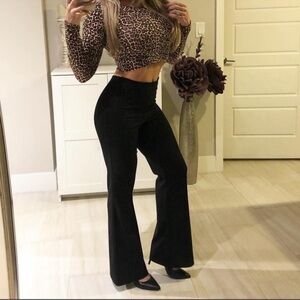 Medium Black high waisted flare pants NWT Love Tree